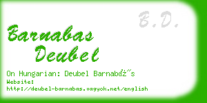 barnabas deubel business card